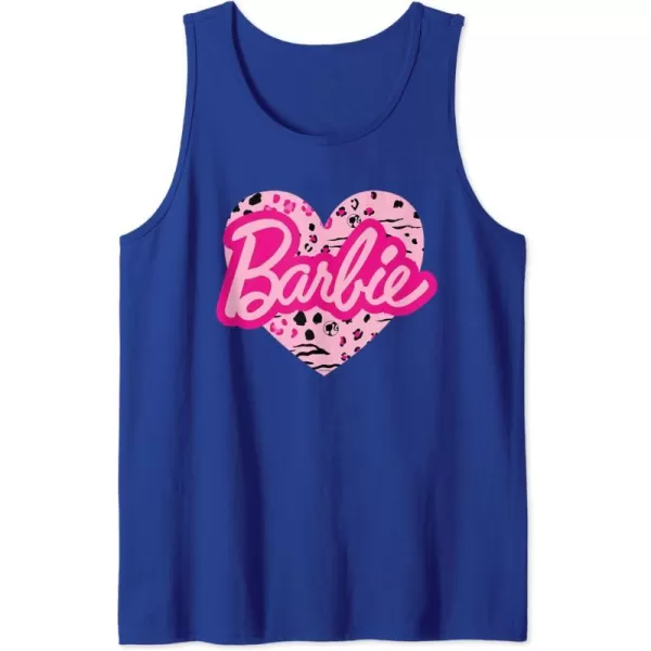 Barbie Patterned Heart Logo Tank TopRoyal Blue