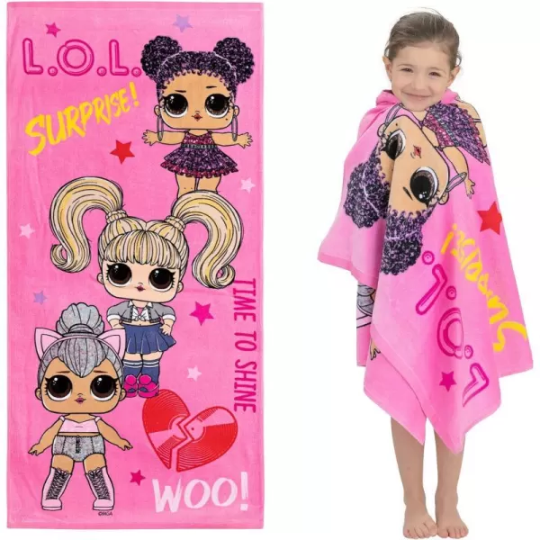 Barbie Super Soft Cotton BathPoolBeach Towel Barbiecore 58 in x 28 in Official Barbie Product By Franco58 in x 28 in Lol Surprise