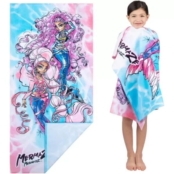 Barbie Super Soft Cotton BathPoolBeach Towel Barbiecore 58 in x 28 in Official Barbie Product By Franco58 in x 28 in Mermaze