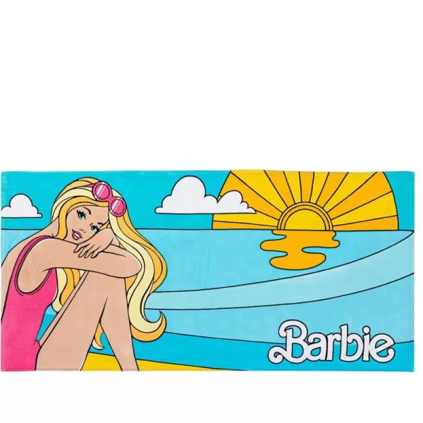 Barbie Super Soft Cotton BathPoolBeach Towel Barbiecore 58 in x 28 in Official Barbie Product By Franco58 in x 28 in Multicolour