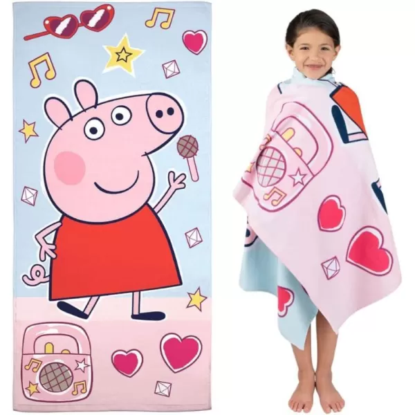 Barbie Super Soft Cotton BathPoolBeach Towel Barbiecore 58 in x 28 in Official Barbie Product By Franco58 in x 28 in Peppa Pig