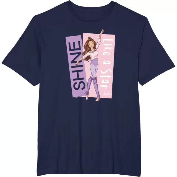 Barbie  Ballerina Barbie  Purple Leotard Shine Like a Star TShirtNavy Blue