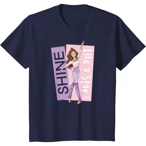 Barbie  Ballerina Barbie  Purple Leotard Shine Like a Star TShirtNavy Blue