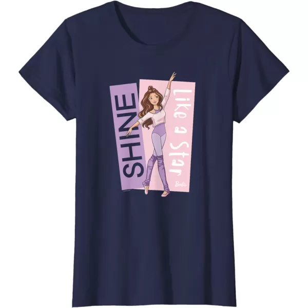 Barbie  Ballerina Barbie  Purple Leotard Shine Like a Star TShirtNavy Blue