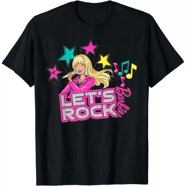 Barbie  Lets Rock Popstar TShirtBlack