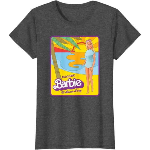 Barbie  Malibu Barbie Beach Party TShirtDark Heather Grey