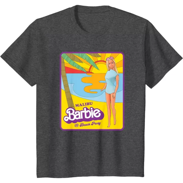 Barbie  Malibu Barbie Beach Party TShirtDark Heather Grey