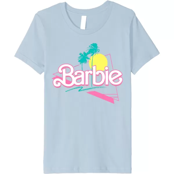 Barbie 90s Retro Logo Premium TShirtBaby Blue