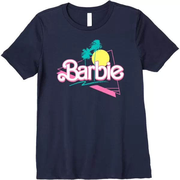 Barbie 90s Retro Logo Premium TShirtNavy Blue