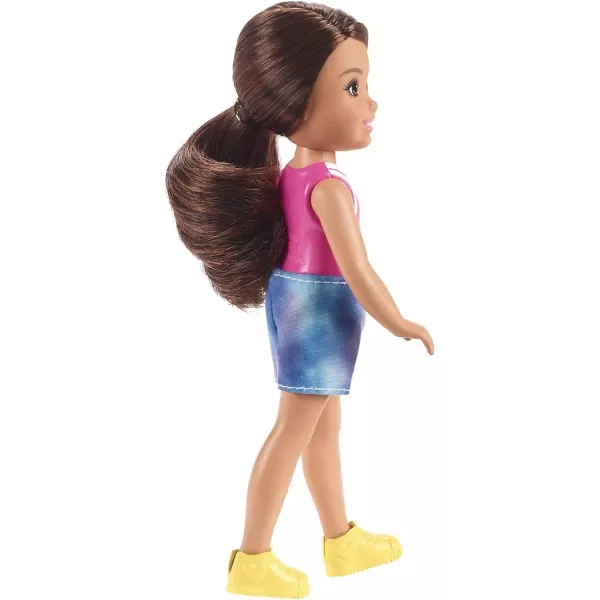 Barbie Chelsea Doll Small Doll with BRUNETTE Hair in Ponytail Wearing Removable Skirt amp ShoesBarbie Chelsea Doll Small Doll with BRUNETTE Hair in Ponytail Wearing Removable Skirt amp Shoes