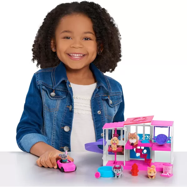 Barbie Pet Dreamhouse 2Sided Playset 10pieces Include Pets and Accessories Kids Toys for Ages 3 Up by Just PlayBarbie Pet Dreamhouse 2Sided Playset 10pieces Include Pets and Accessories Kids Toys for Ages 3 Up by Just Play