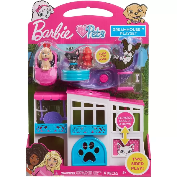 Barbie Pet Dreamhouse 2Sided Playset 10pieces Include Pets and Accessories Kids Toys for Ages 3 Up by Just PlayBarbie Pet Dreamhouse 2Sided Playset 10pieces Include Pets and Accessories Kids Toys for Ages 3 Up by Just Play