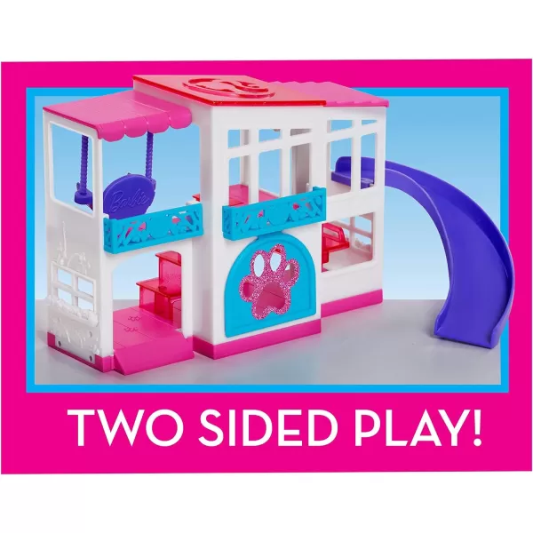 Barbie Pet Dreamhouse 2Sided Playset 10pieces Include Pets and Accessories Kids Toys for Ages 3 Up by Just PlayBarbie Pet Dreamhouse 2Sided Playset 10pieces Include Pets and Accessories Kids Toys for Ages 3 Up by Just Play