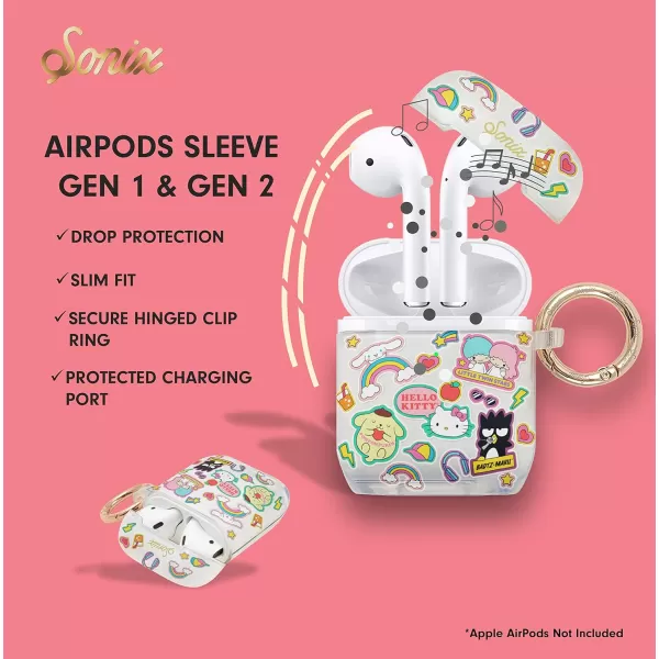 Sonix x Barbie Case for Apple AirPods Gen 1  Gen 2 Palm ParadiseHello Kitty amp Friends Sticker