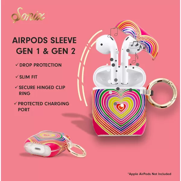 Sonix x Barbie Case for Apple AirPods Gen 1  Gen 2 Palm ParadiseRainbow Hearts