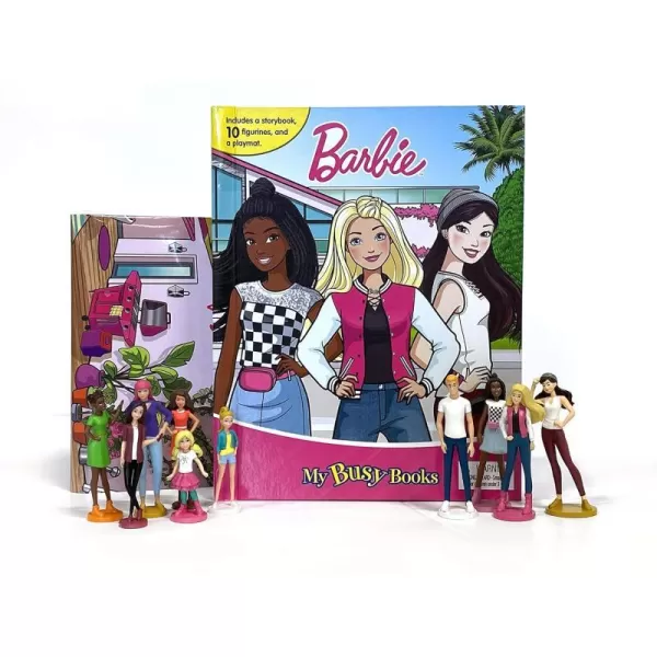 Phidal  Mattel Barbie My Busy books 10 Figurines and a PlaymatPhidal  Mattel Barbie My Busy books 10 Figurines and a Playmat