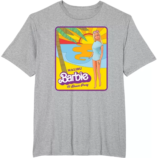 Barbie  Malibu Barbie Beach Party TShirtHeather Grey