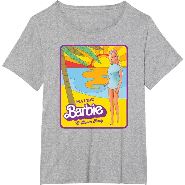 Barbie  Malibu Barbie Beach Party TShirtHeather Grey