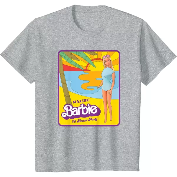 Barbie  Malibu Barbie Beach Party TShirtHeather Grey