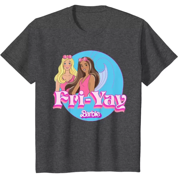 Barbie  Summer FriYay TShirtDark Heather Grey