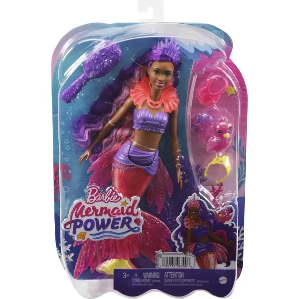 Barbie Mermaid Power Doll Brooklyn with Phoenix Pet and Accessories Mermaid Toys with Interchangeable FinsBrooklyn