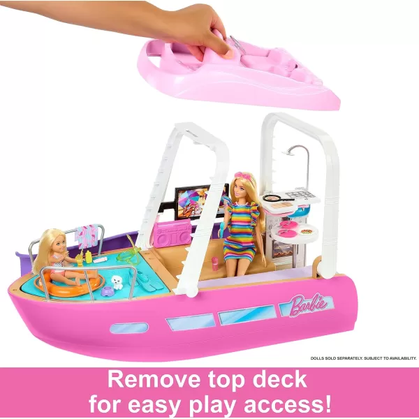 Barbie Toy Boat Playset Dream Boat with 20 Pieces Including Pool Slide amp Dolphin OceanThemed AccessoriesBarbie Toy Boat Playset Dream Boat with 20 Pieces Including Pool Slide amp Dolphin OceanThemed Accessories