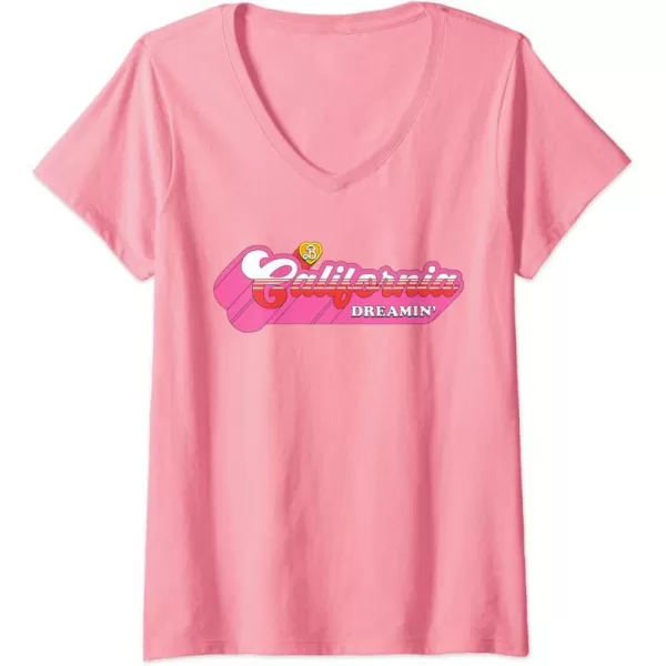 Womens Barbie  California Dreamin VNeck TShirtPink