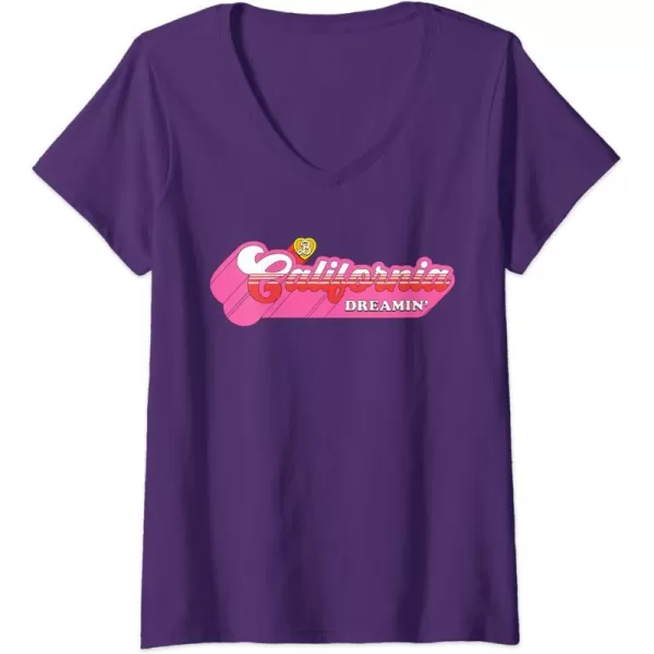 Womens Barbie  California Dreamin VNeck TShirtPurple