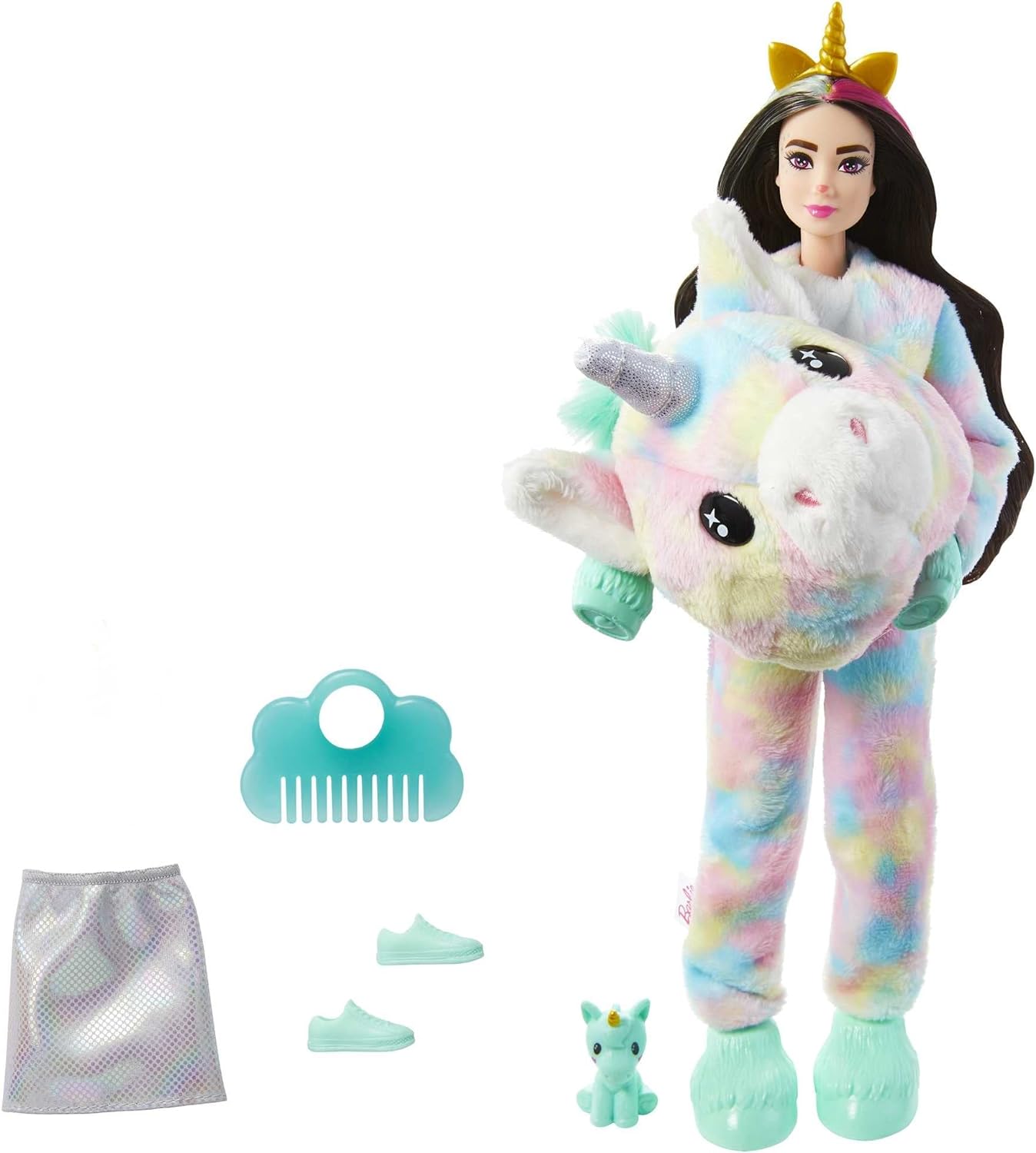 Barbie Doll Cutie Reveal Unicorn Plush Costume Doll with 10 Surprises Mini Pet Unicorn Color Change and Accessories Fantasy SeriesBarbie Doll Cutie Reveal Unicorn Plush Costume Doll with 10 Surprises Mini Pet Unicorn Color Change and Accessories Fantasy Series