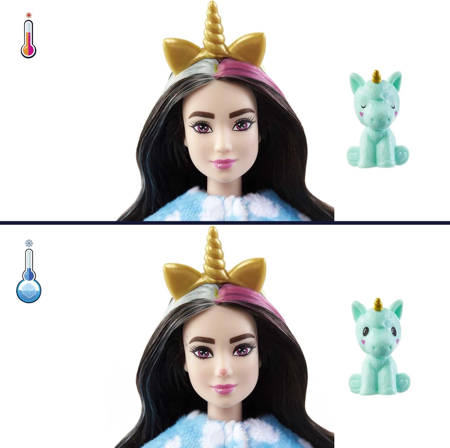 Barbie Doll Cutie Reveal Unicorn Plush Costume Doll with 10 Surprises Mini Pet Unicorn Color Change and Accessories Fantasy SeriesBarbie Doll Cutie Reveal Unicorn Plush Costume Doll with 10 Surprises Mini Pet Unicorn Color Change and Accessories Fantasy Series