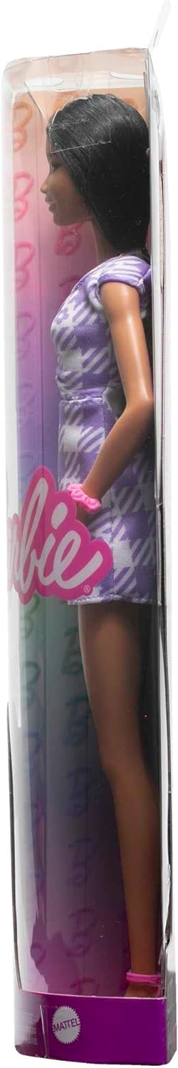 Barbie Doll Kids Toys Curly Black Hair and Petite Body Type Fashionistas Y2KStyle Clothes and AccessoriesOversized Plaids