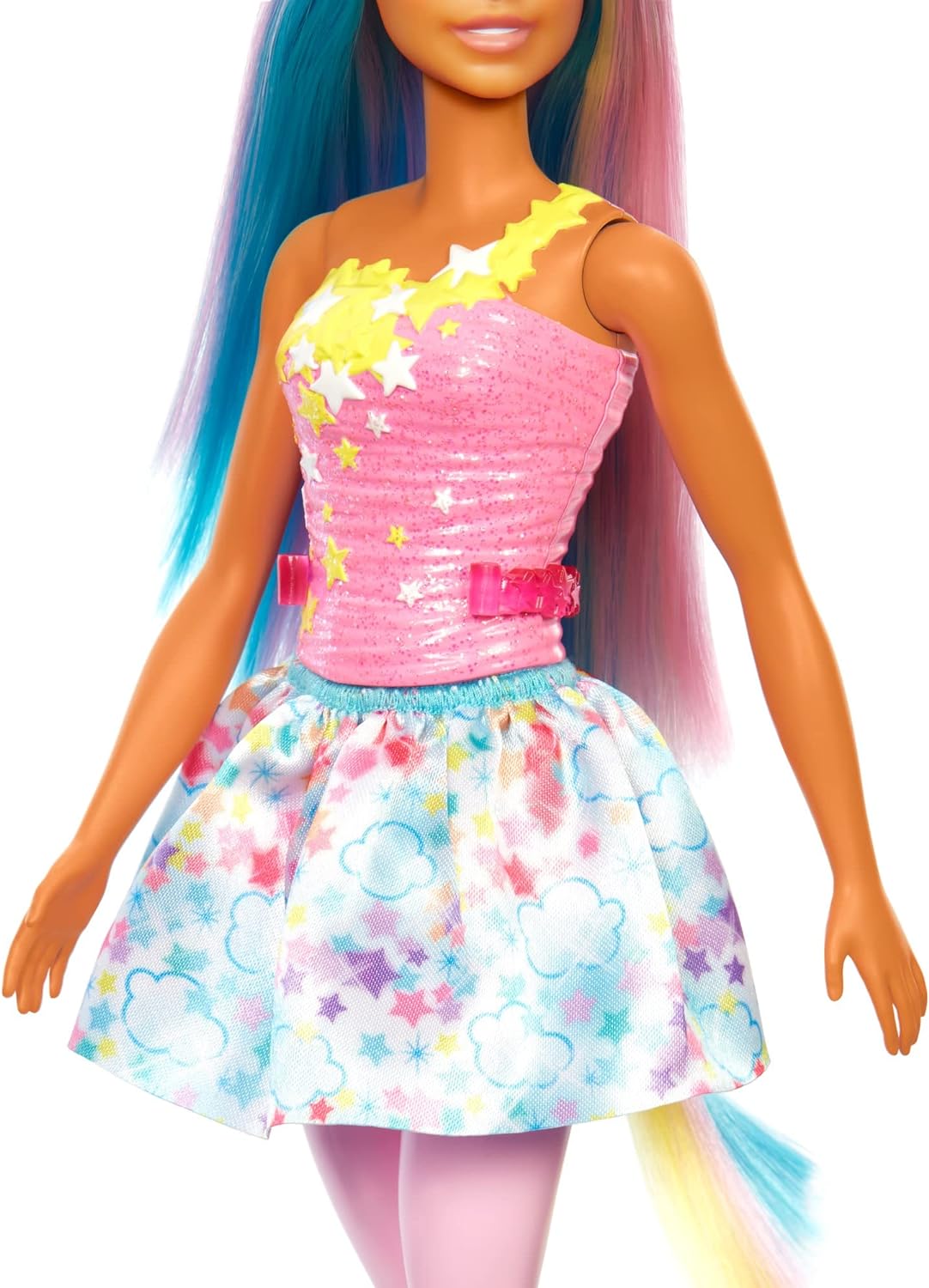 Barbie Dreamtopia Doll with Removable Unicorn Headband amp Tail Blue amp Purple Fantasy Hair amp Rainbow Skirt Unicorn ToyModern Multicolor