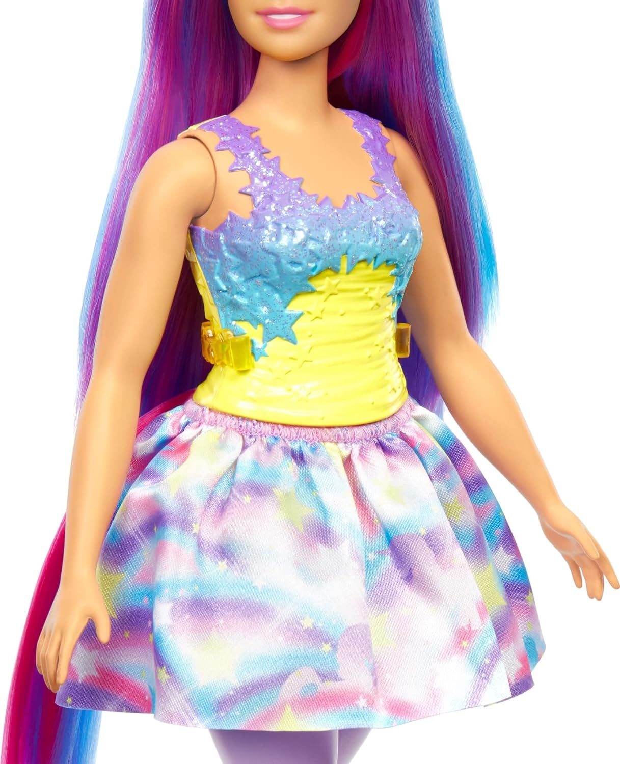 Barbie Dreamtopia Doll with Removable Unicorn Headband amp Tail Blue amp Purple Fantasy Hair amp Rainbow Skirt Unicorn ToyModern1 Multicolor