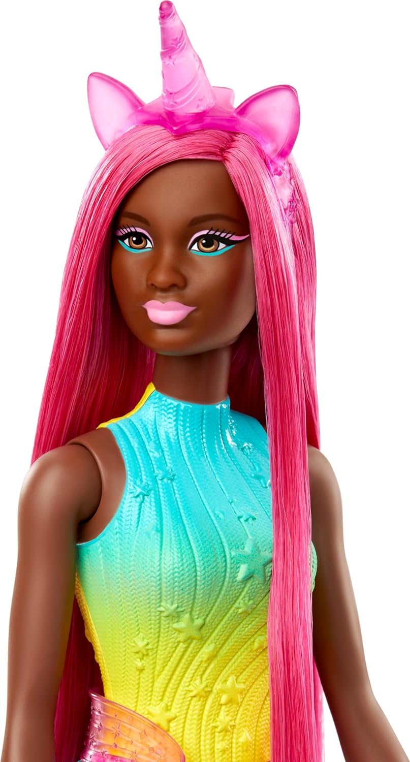 Barbie Mermaid Doll with 7InchLong Pink Fantasy Hair and Colorful Accessories for Styling Play Like Headband and BarrettesUnicorn