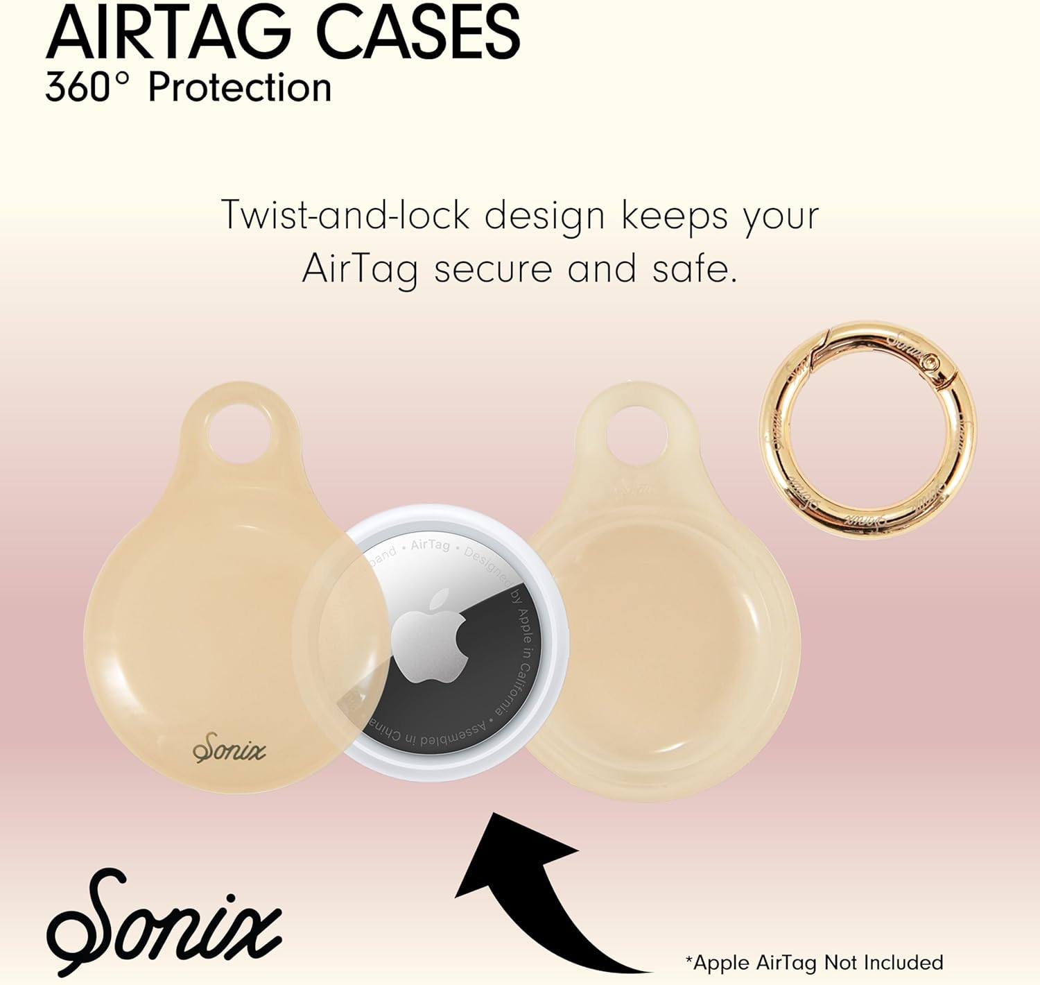 Sonix Cases for Apple AirTags with Keychain Barbie  IconicJelly Apricot