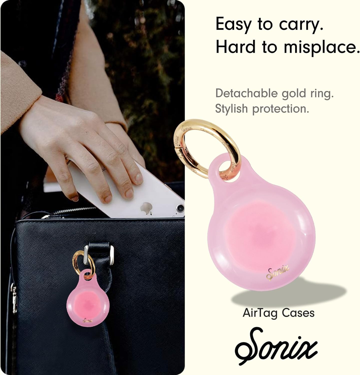 Sonix Cases for Apple AirTags with Keychain Barbie  IconicJelly Pink
