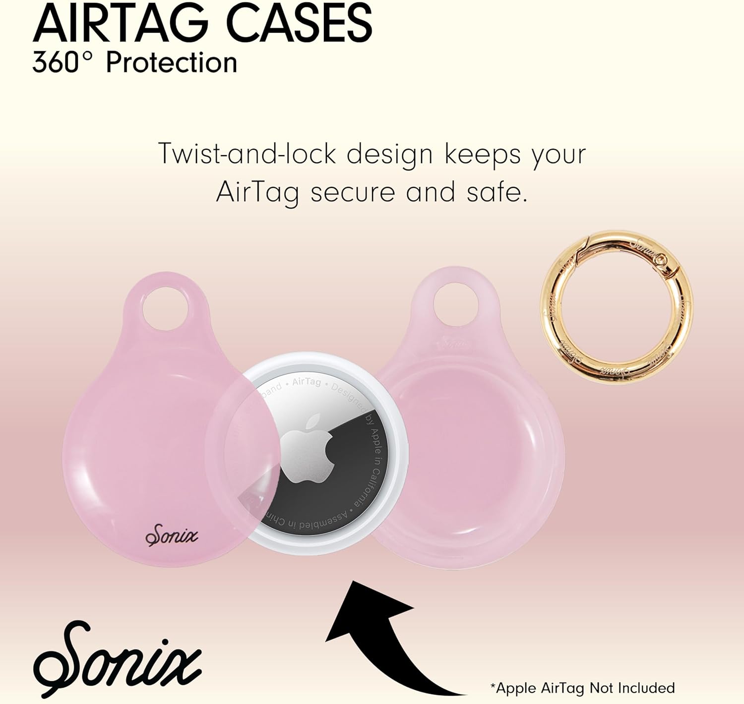 Sonix Cases for Apple AirTags with Keychain Barbie  IconicJelly Pink