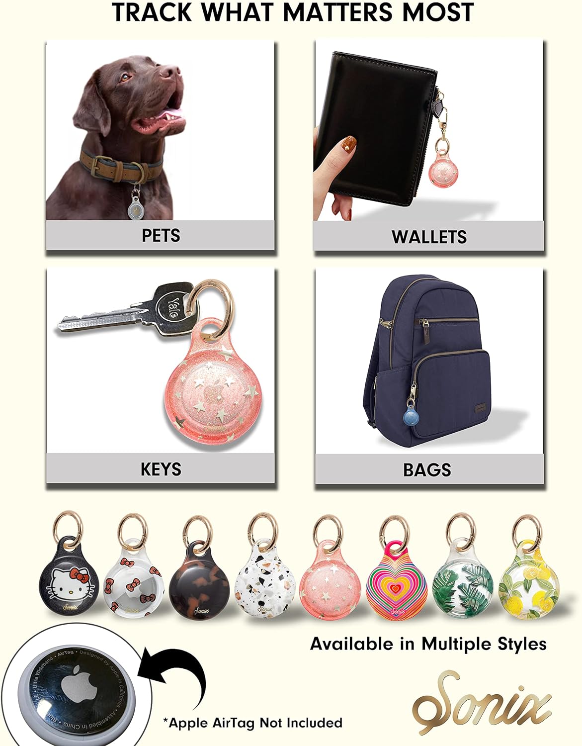 Sonix Cases for Apple AirTags with Keychain Barbie  IconicPink Illusion