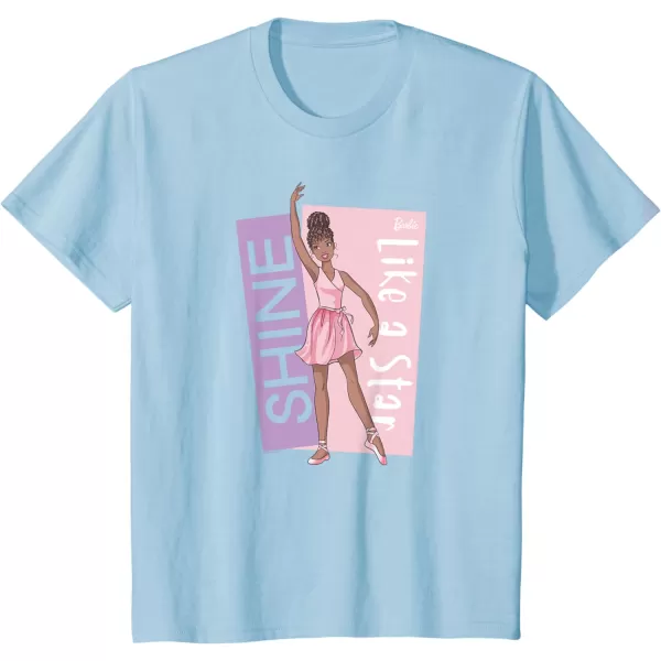 Barbie  Ballerina Barbie  Pink Leotard Shine Like a Star TShirtBaby Blue