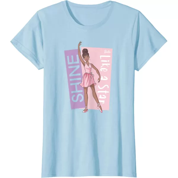 Barbie  Ballerina Barbie  Pink Leotard Shine Like a Star TShirtBaby Blue