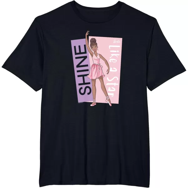 Barbie  Ballerina Barbie  Pink Leotard Shine Like a Star TShirtBlack