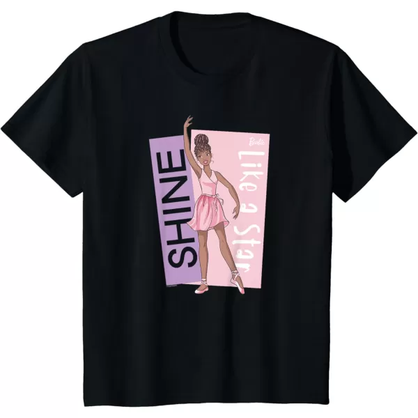 Barbie  Ballerina Barbie  Pink Leotard Shine Like a Star TShirtBlack