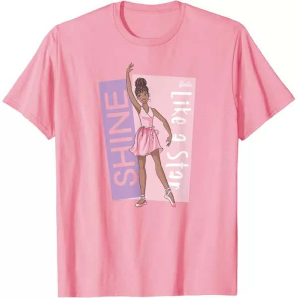 Barbie  Ballerina Barbie  Pink Leotard Shine Like a Star TShirtPink