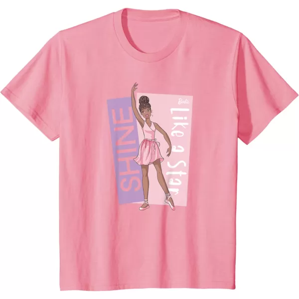 Barbie  Ballerina Barbie  Pink Leotard Shine Like a Star TShirtPink