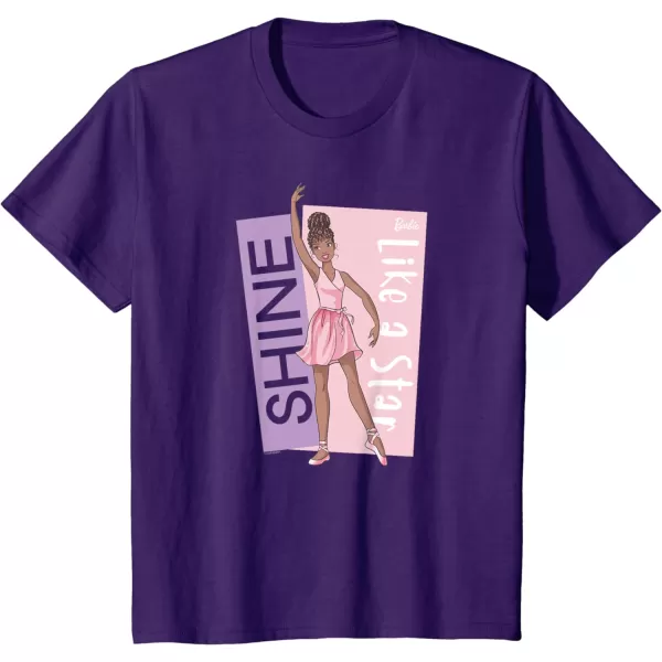 Barbie  Ballerina Barbie  Pink Leotard Shine Like a Star TShirtPurple