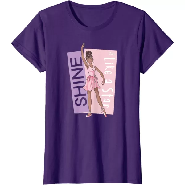 Barbie  Ballerina Barbie  Pink Leotard Shine Like a Star TShirtPurple