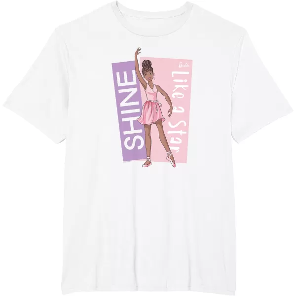 Barbie  Ballerina Barbie  Pink Leotard Shine Like a Star TShirtWhite