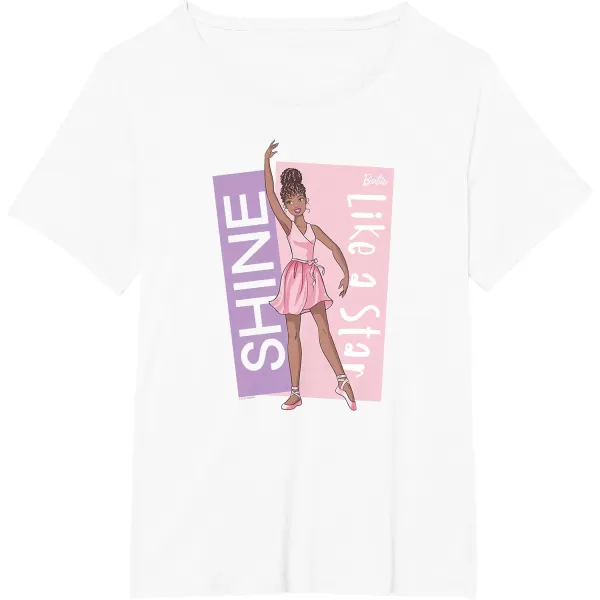 Barbie  Ballerina Barbie  Pink Leotard Shine Like a Star TShirtWhite