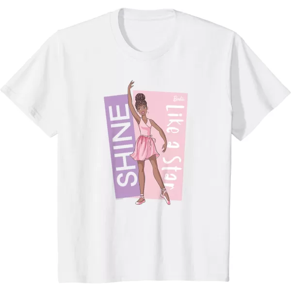 Barbie  Ballerina Barbie  Pink Leotard Shine Like a Star TShirtWhite