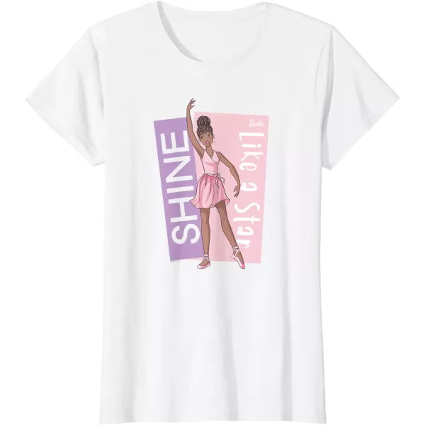 Barbie  Ballerina Barbie  Pink Leotard Shine Like a Star TShirtWhite